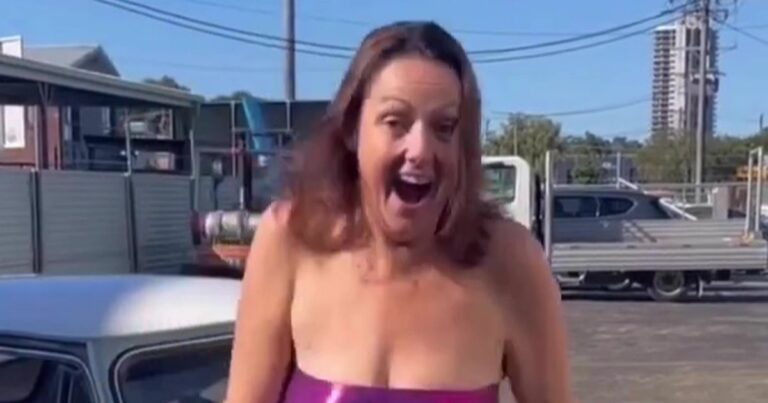 Mum risks almighty wardrobe malfunction after attempting models dance routine