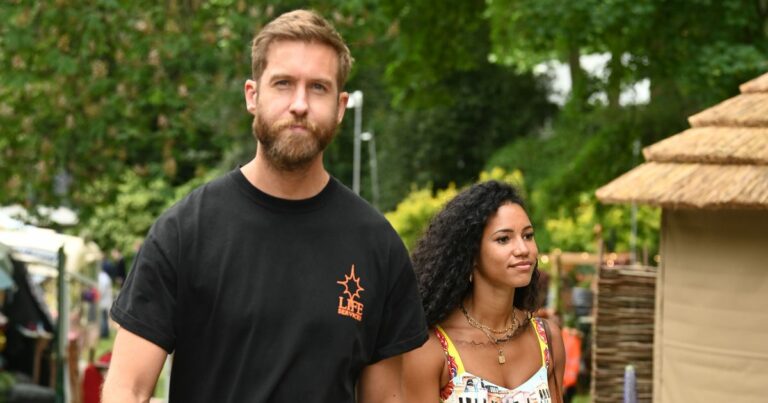 Vick Hope marries Calvin Harris in star-studded Glastonbury-themed wedding