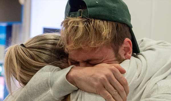Im A Celeb champ Sam Thompson cant keep hands off Zara as pair finally reunite